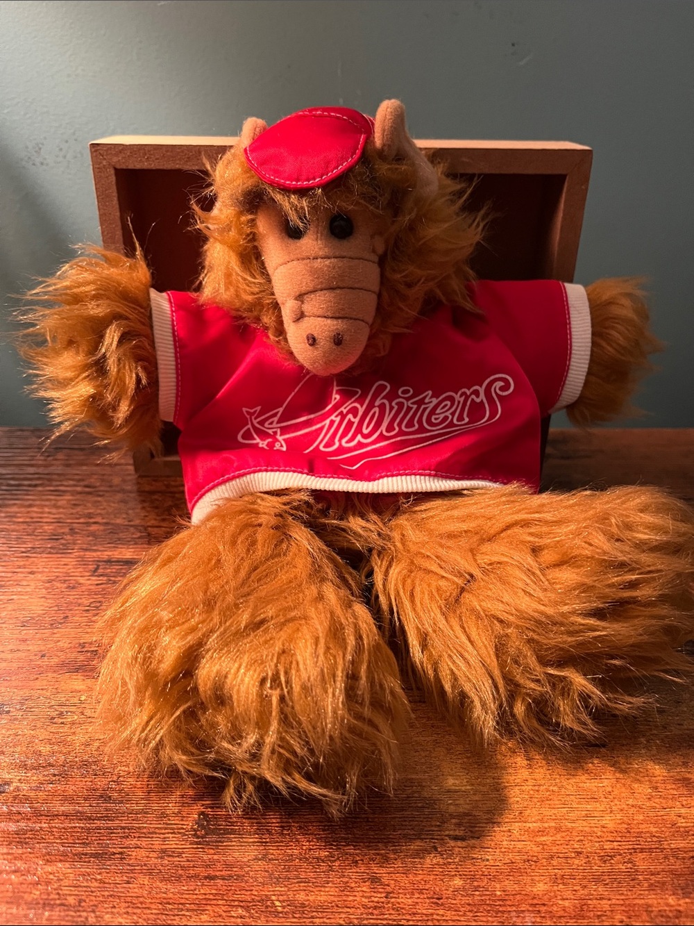 ALF Plush puppet 1988 Collectible in Red Orbiters Jersey